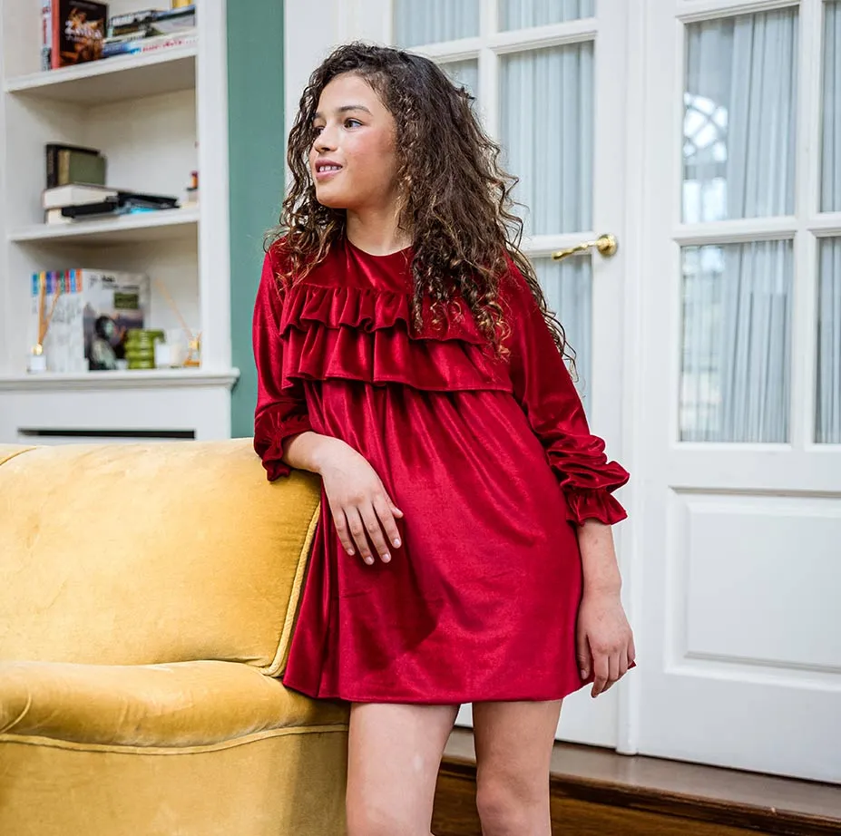 vestido-rojo-volantes